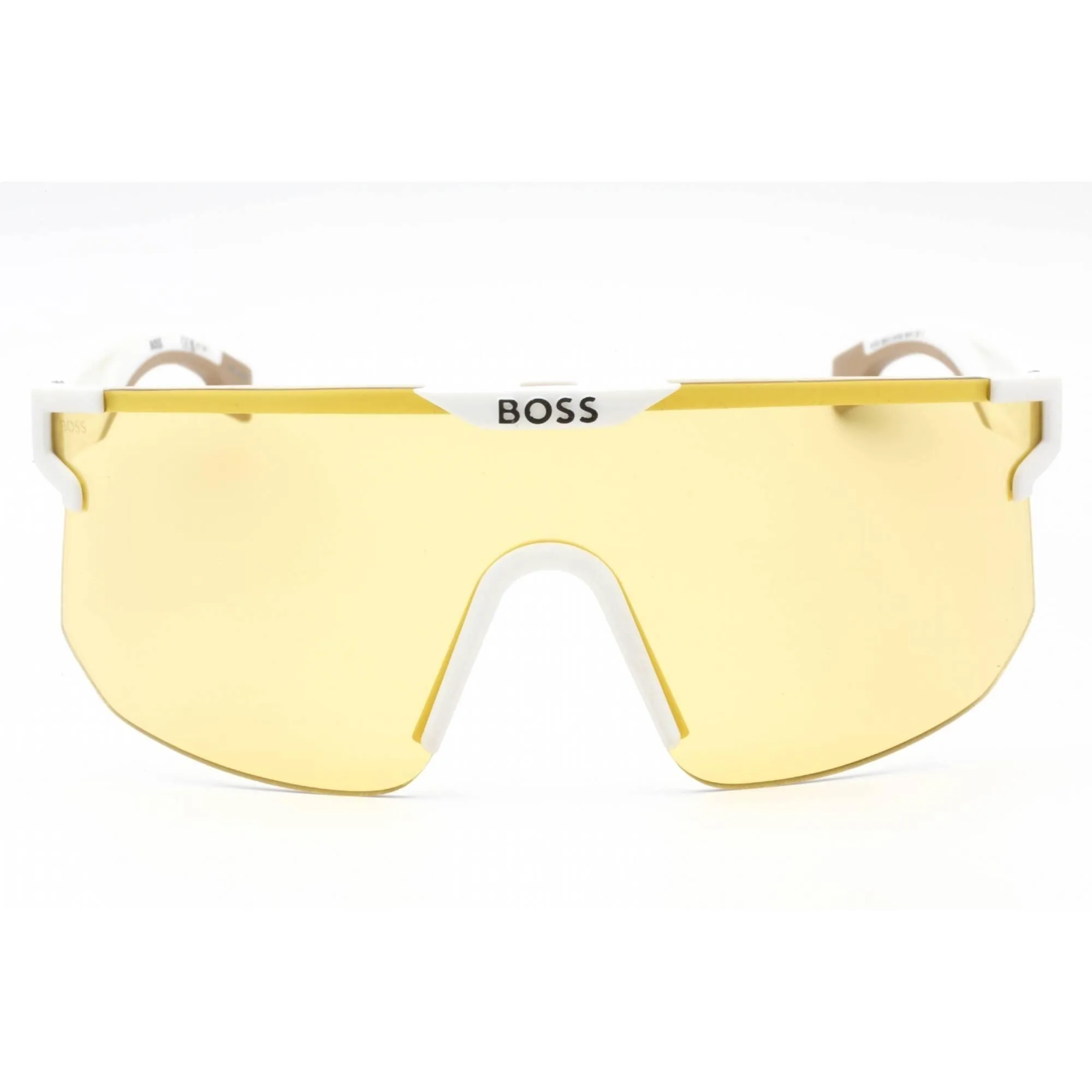 Hugo Boss Men's Sunglasses - Matte White Shield Plastic Frame | BOSS 1500/S 06HT HO