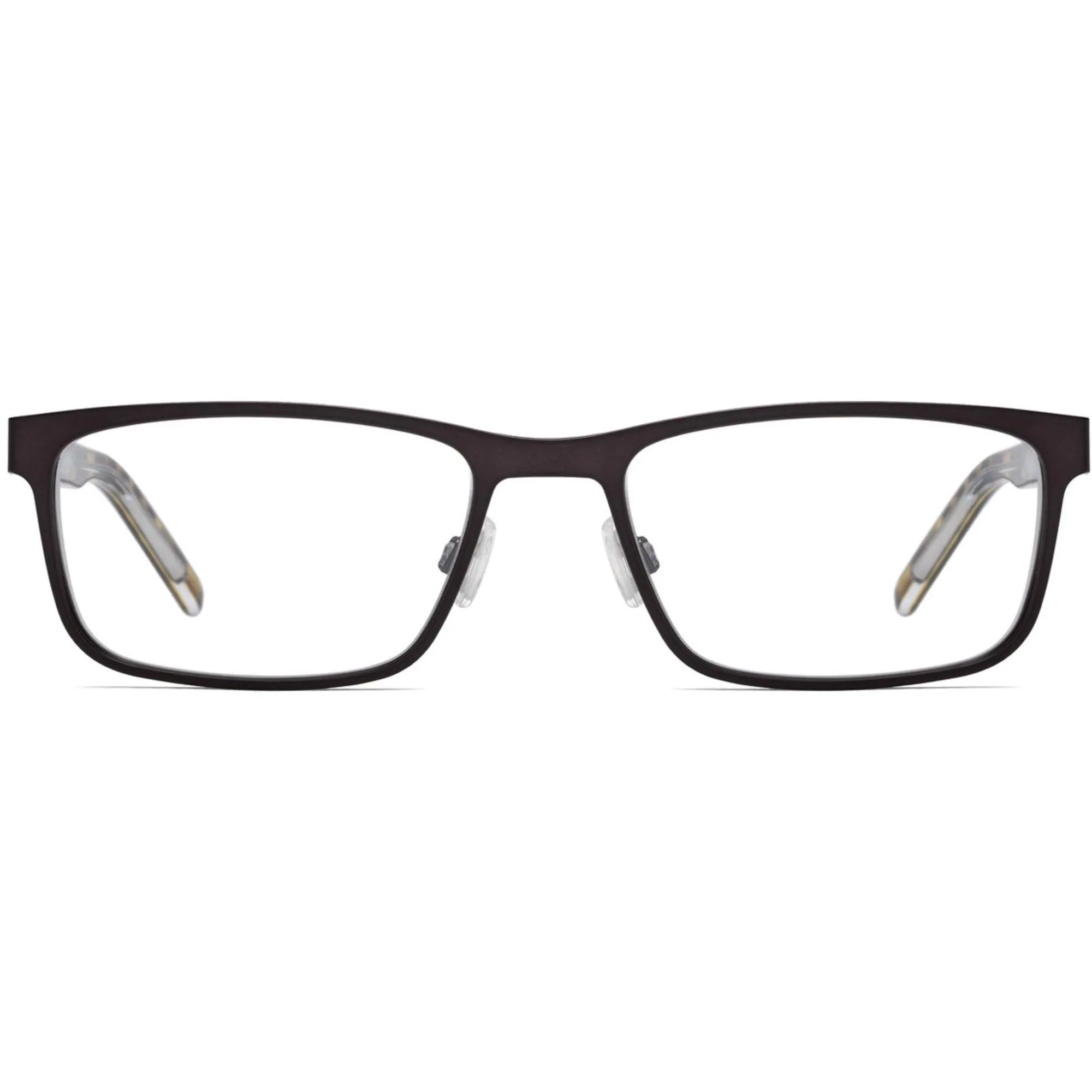 Hugo Men's Eyeglasses - Brown Havana Rectangular Frame Demo Lens | HUGO HG 1005 0HGC