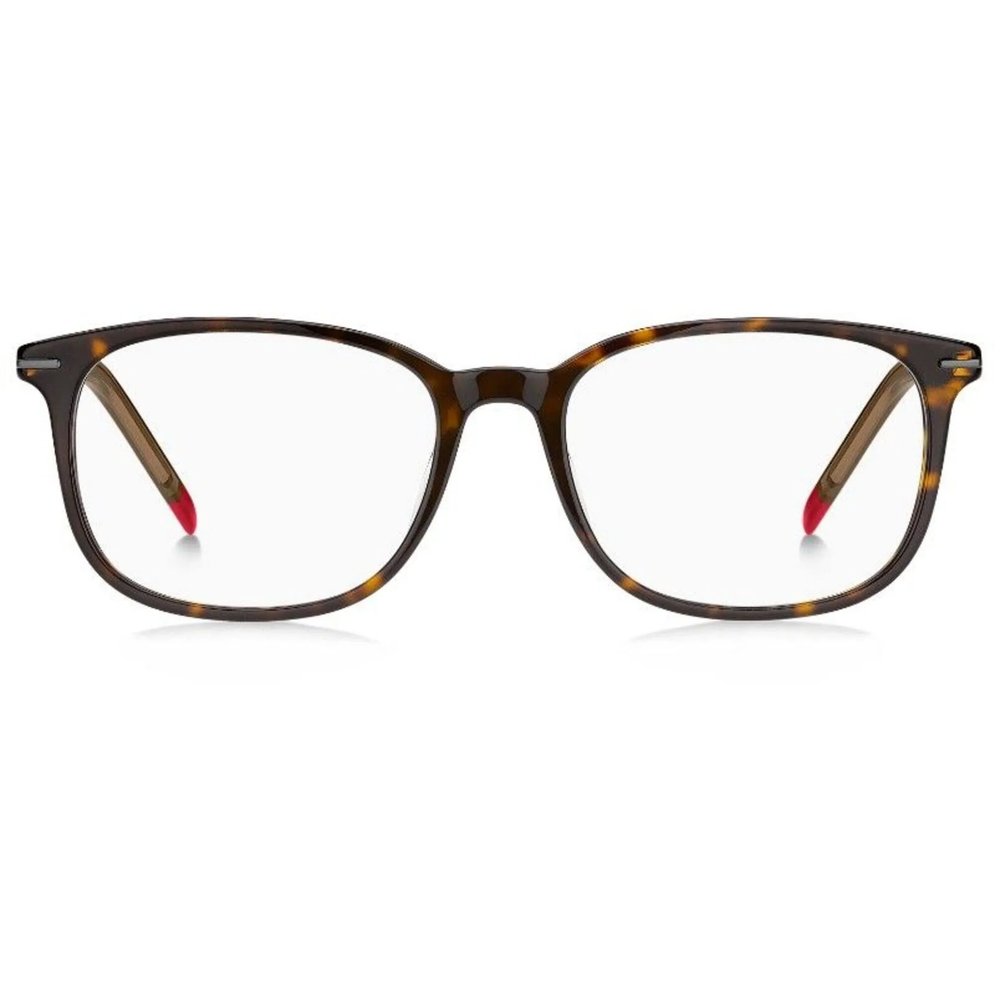 Hugo Men's Eyeglasses - Havana Rectangular Acetate Frame Demo Lens | HG 1171 086