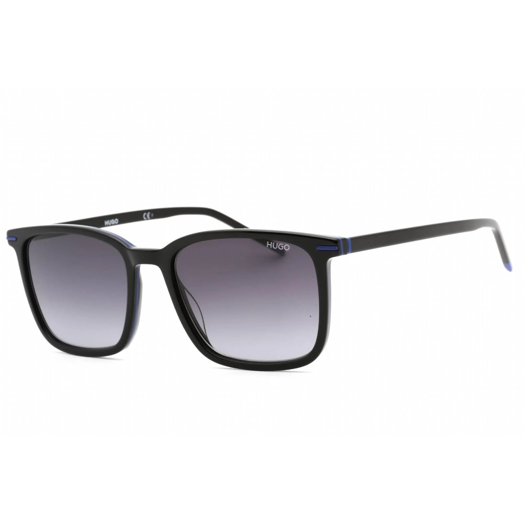 Hugo Men's Sunglasses - Black Blue Plastic Full Rim Square Frame | HG 1168/S 0D51 9O