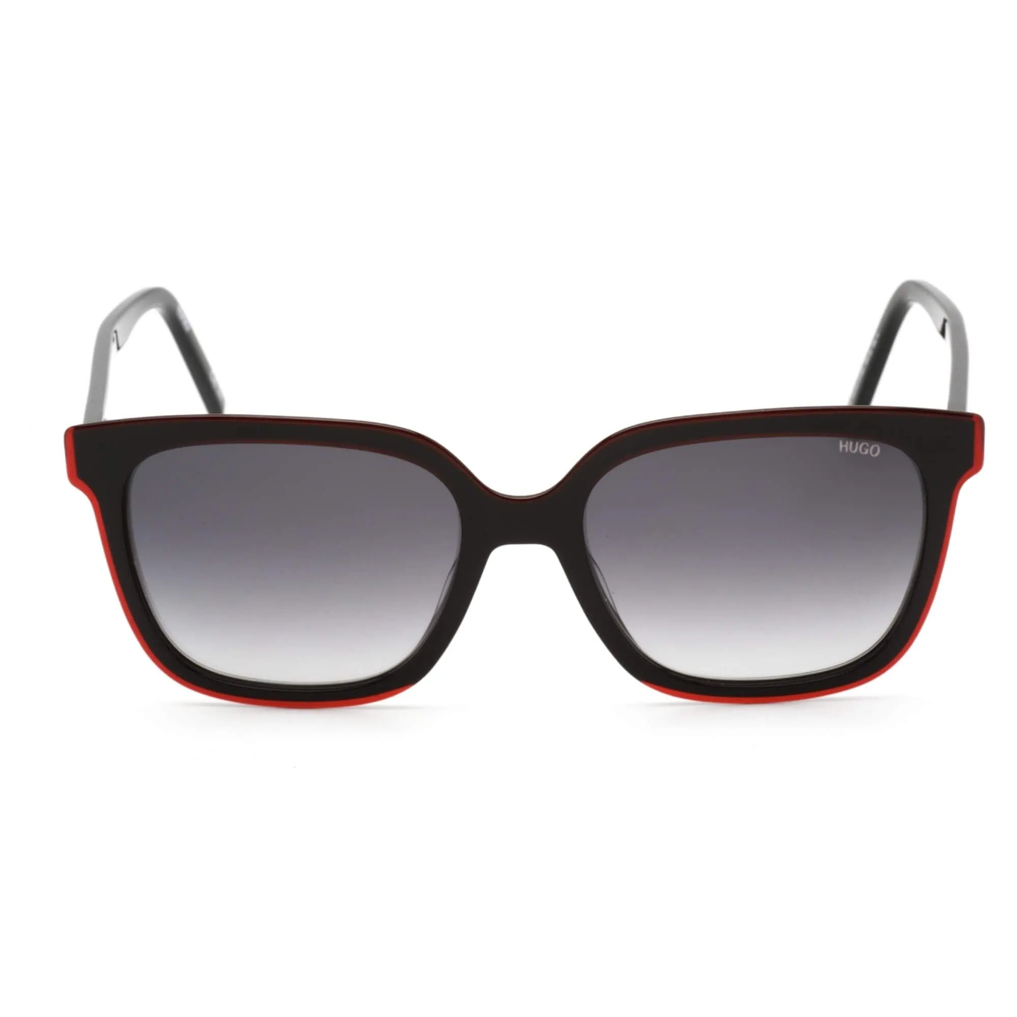 Hugo Men's Sunglasses - Dark Grey Shaded Lens Black Red Frame | HG 1051/S 01T 90