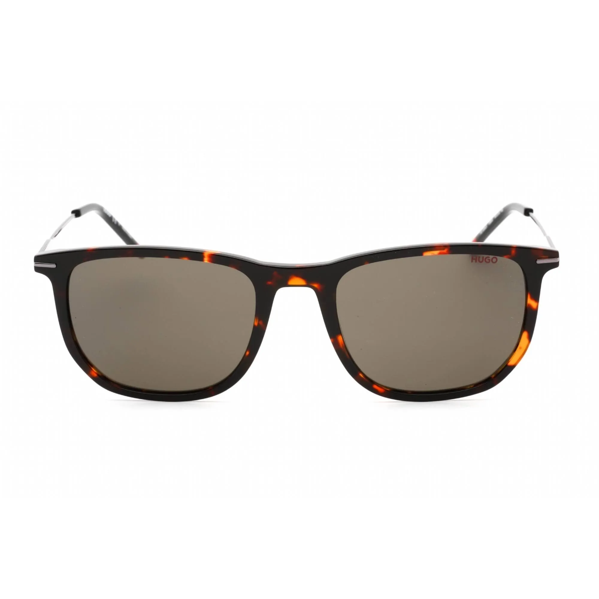 Hugo Men's Sunglasses - Havana Full Rim Square Frame Clear Lens | HG 1204/S 0086 IR