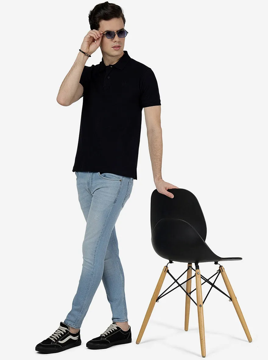 Ice Blue Solid Rider Fit Jeans | JadeBlue
