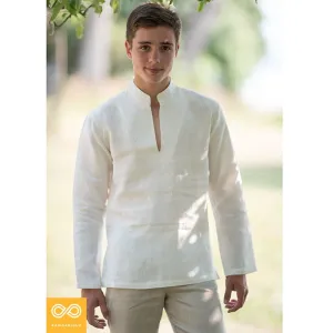 India Collar 100% Organic Hemp Tranquility Shirt (Unisex; Closeout - Final Sale)