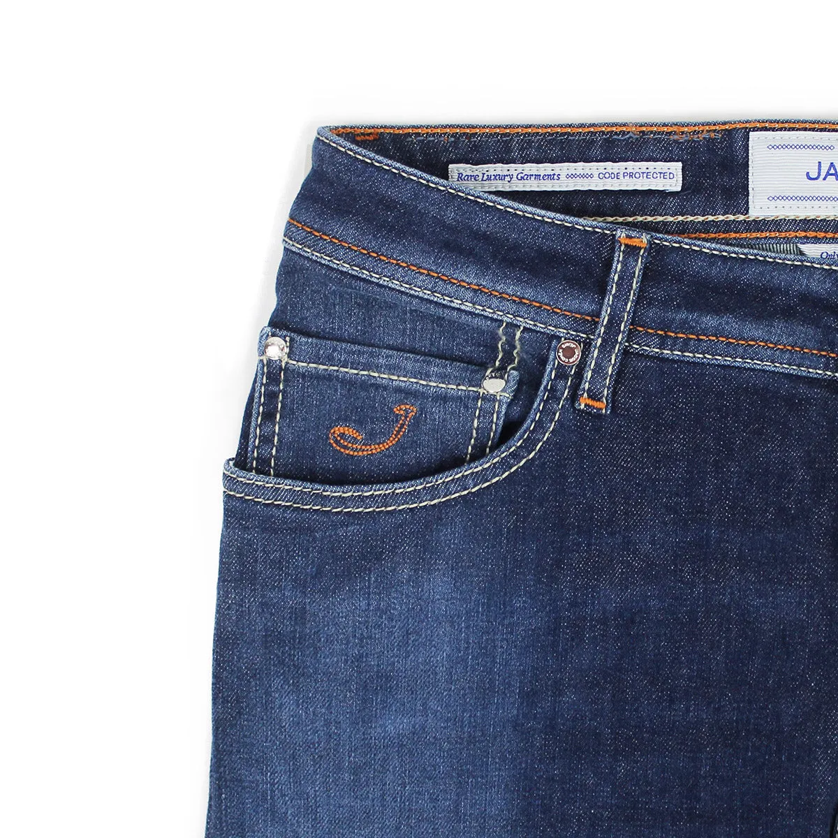 Jacob Cohen - J622 Comf Tan Badge Jeans in Mid Wash