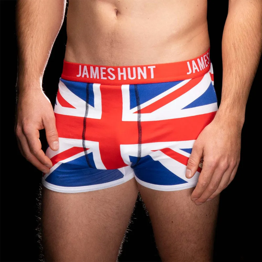 James Hunt Underwear, Union Jack Boxer Shorts - Double Pack, Blue, 2021