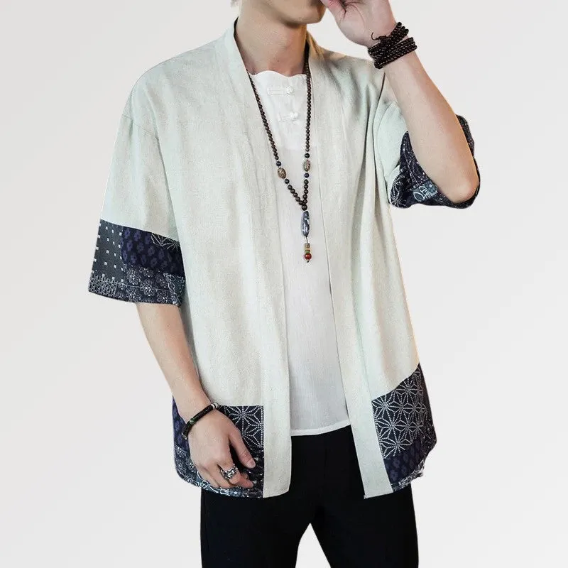 Japanese Kimono Jacket Mens 'Mitsuo'