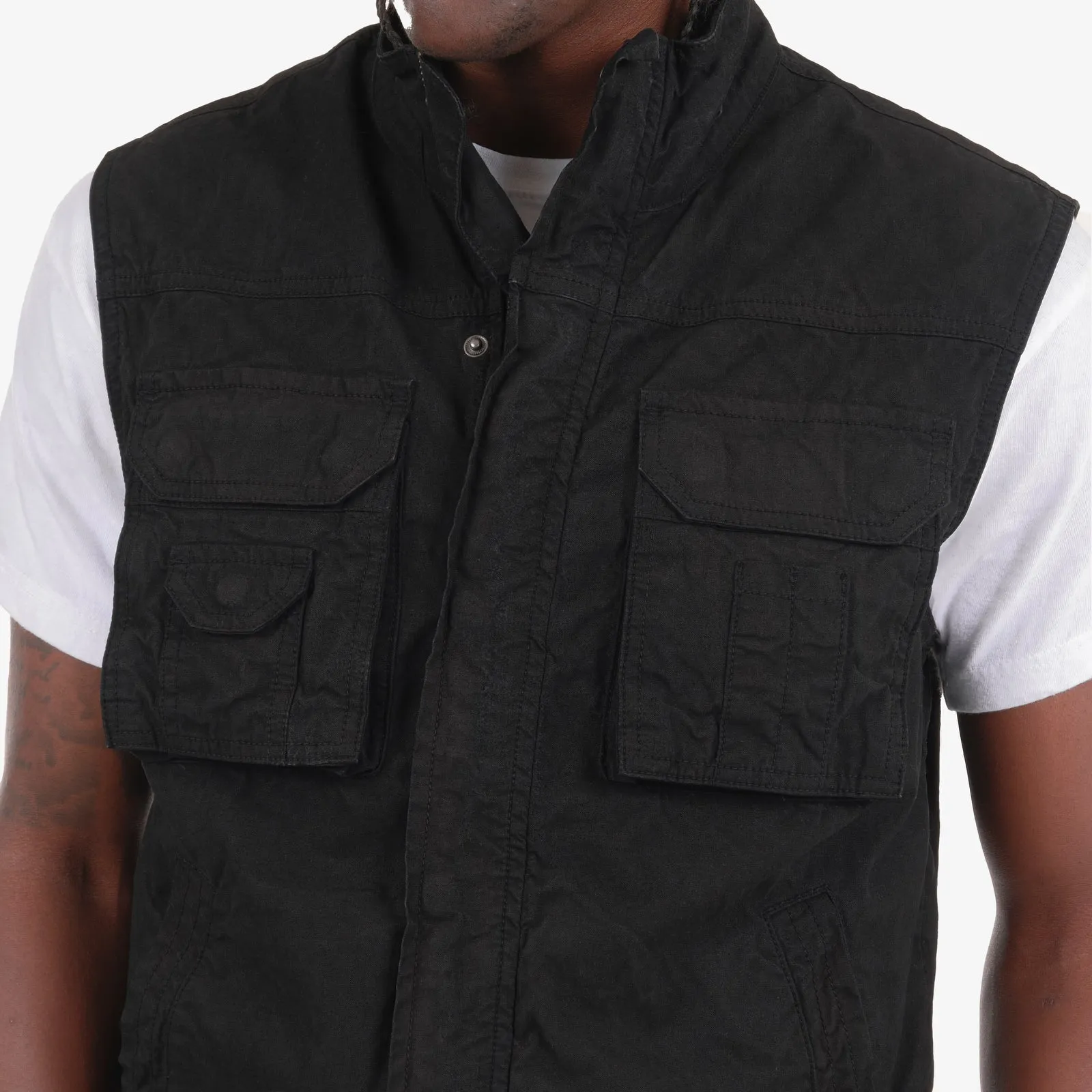 JET BLACK CARGO VEST