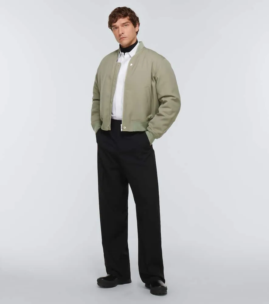 Jil Sander Wool gabardine bomber jacket