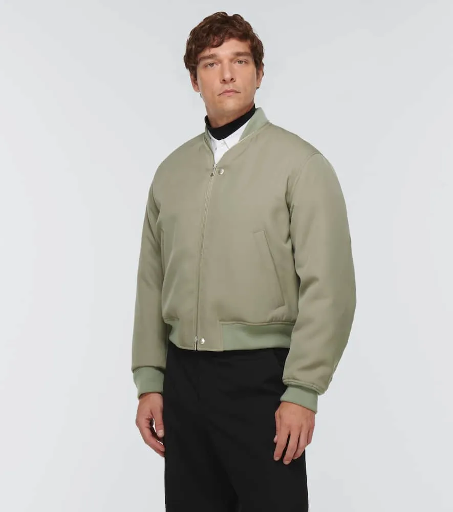 Jil Sander Wool gabardine bomber jacket