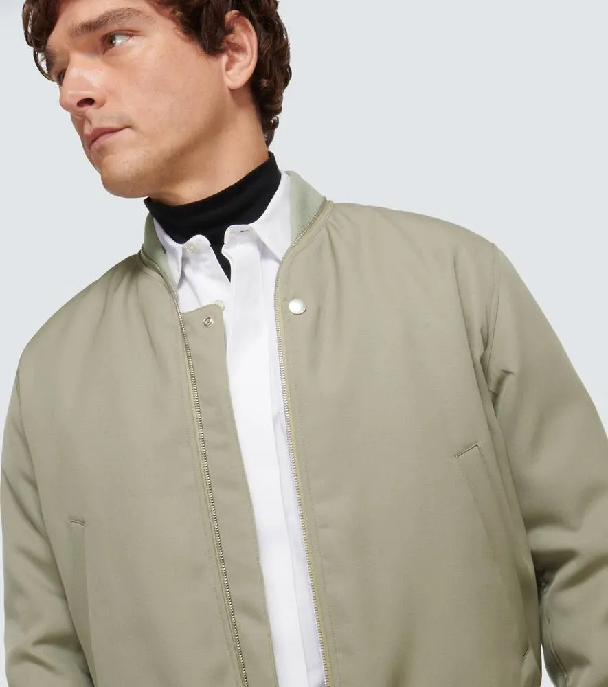 Jil Sander Wool gabardine bomber jacket