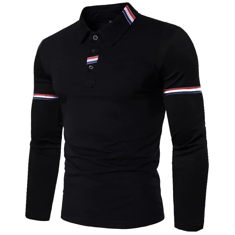 Jordan – Long Sleeve Casual Polo Shirt for Men