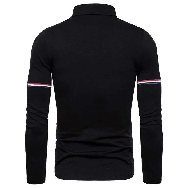Jordan – Long Sleeve Casual Polo Shirt for Men