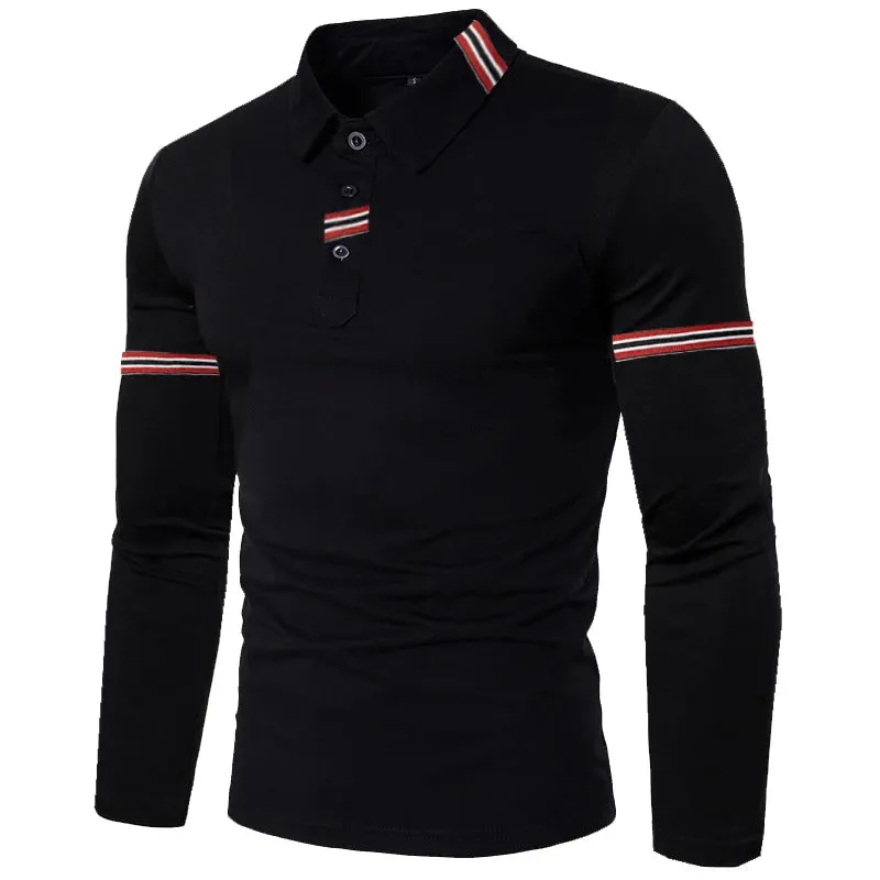 Jordan – Long Sleeve Casual Polo Shirt for Men