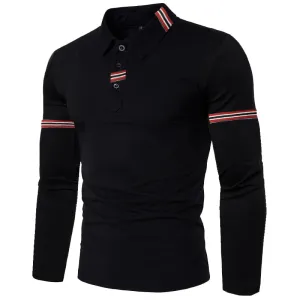 Jordan – Long Sleeve Casual Polo Shirt for Men