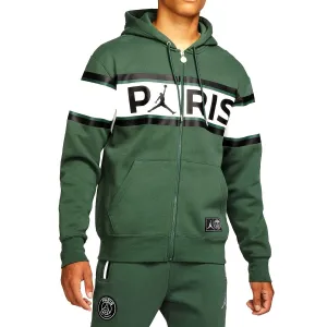 Jordan x PSG green Casual Fleece presentation tracksuit 2021/22 - Jordan