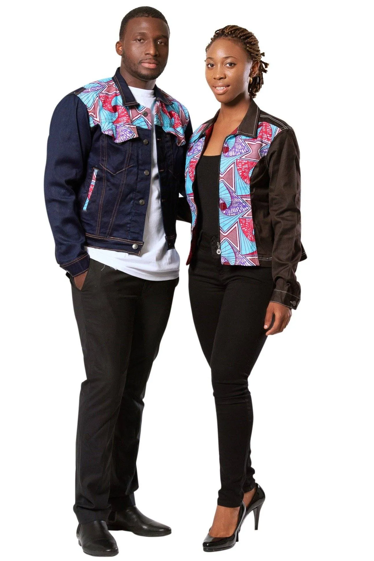 Kellan Men's African Print Denim Jackets
