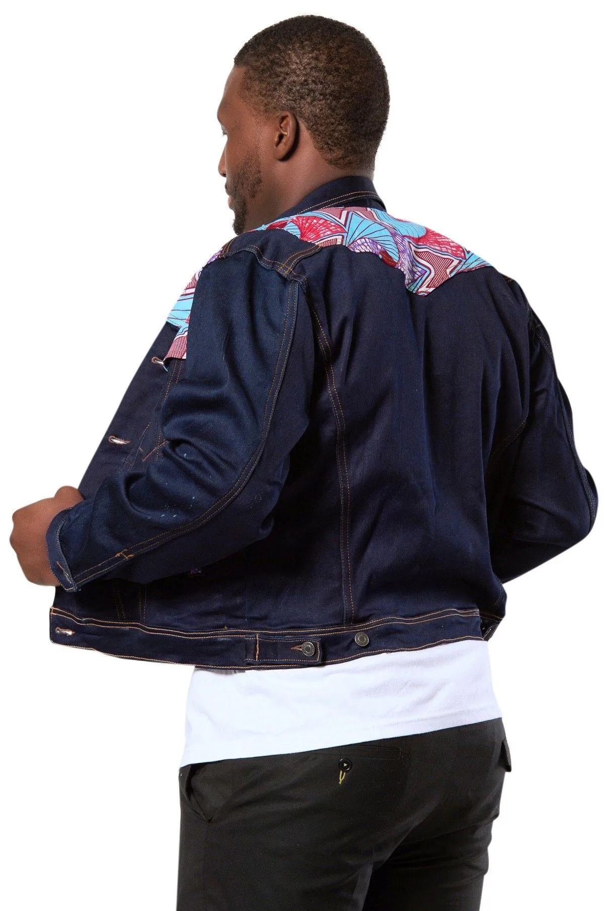 Kellan Men's African Print Denim Jackets