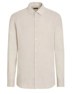 Khaki Linen Sportshirt
