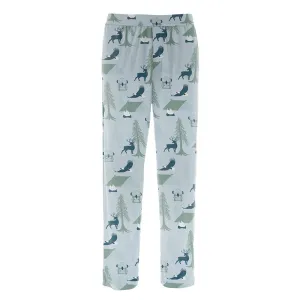 Kickee Pants Men's Print Pajama Pants - Pearl Blue Wilderness Guide