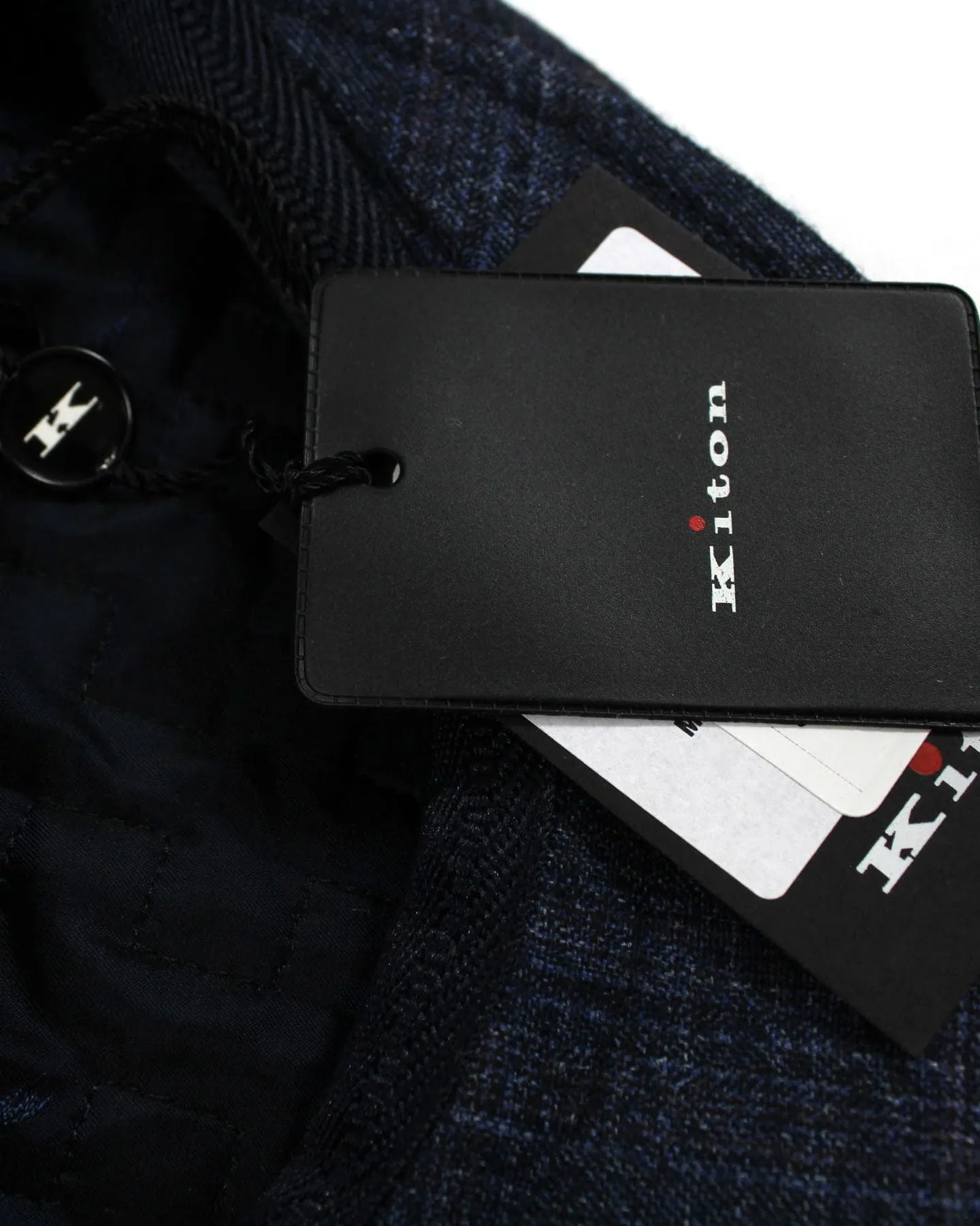 Kiton Flat Cap Cashmere Wool Dark Blue
