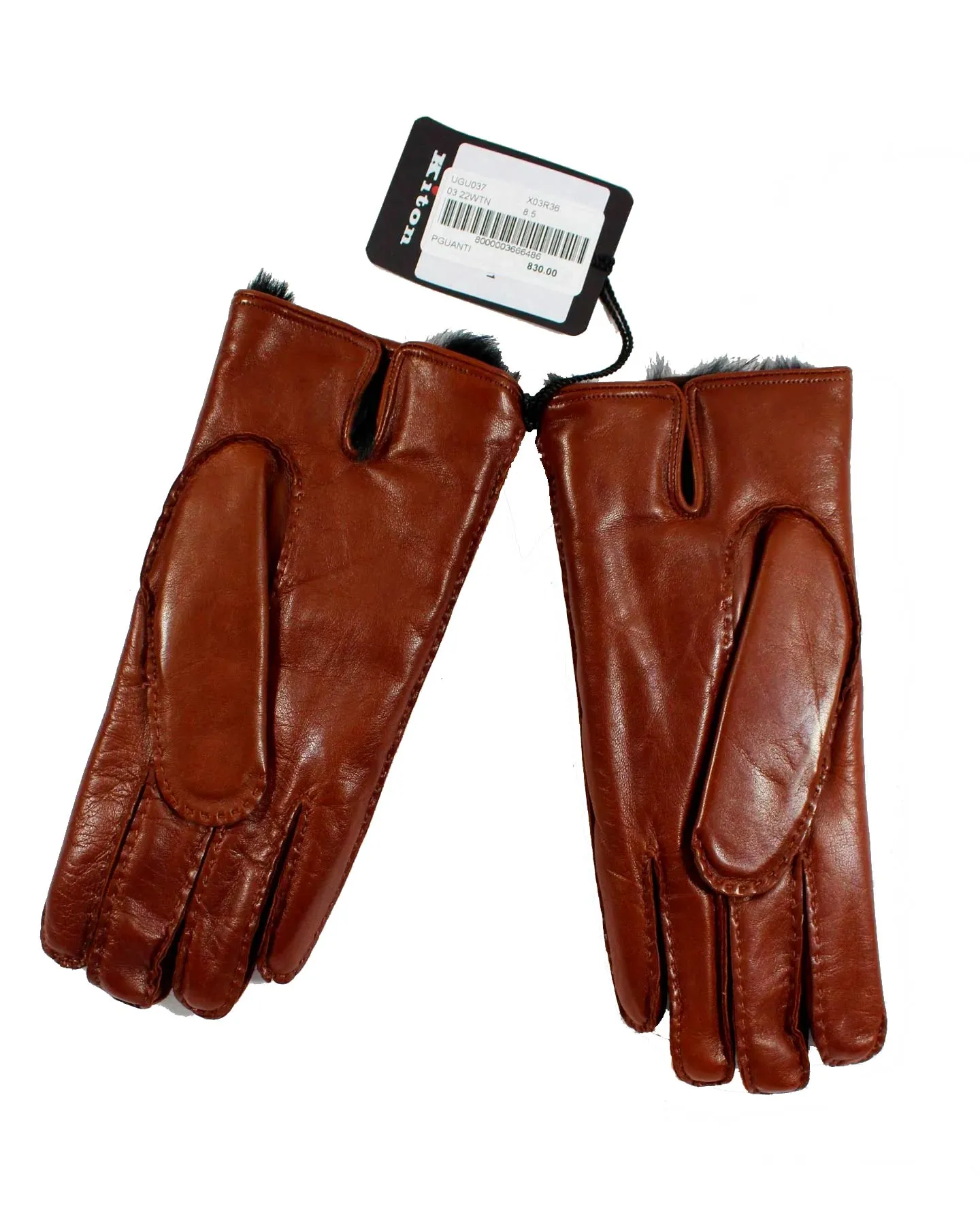 Kiton Leather Gloves Brown M - 9