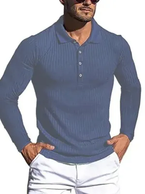 Knitted Casual Men Polo Shirt