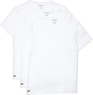 Lacoste Essential V-Neck Regular Fit 3 Pack T-Shirts, White