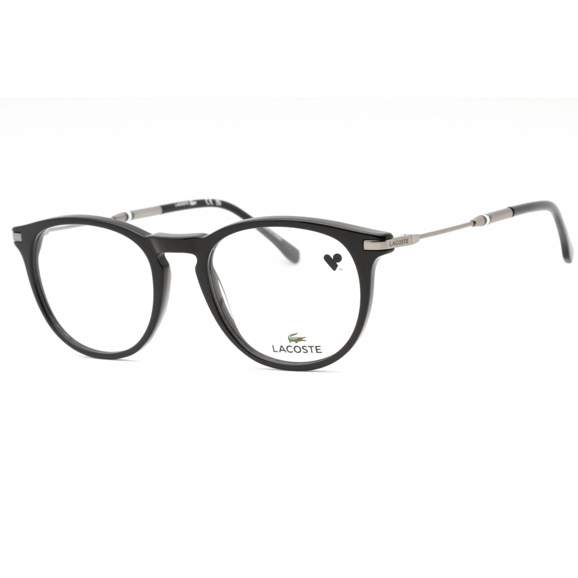 Lacoste Men's Eyeglasses - Black Plastic Full Rim Frame Clear Demo Lens | L2918 001
