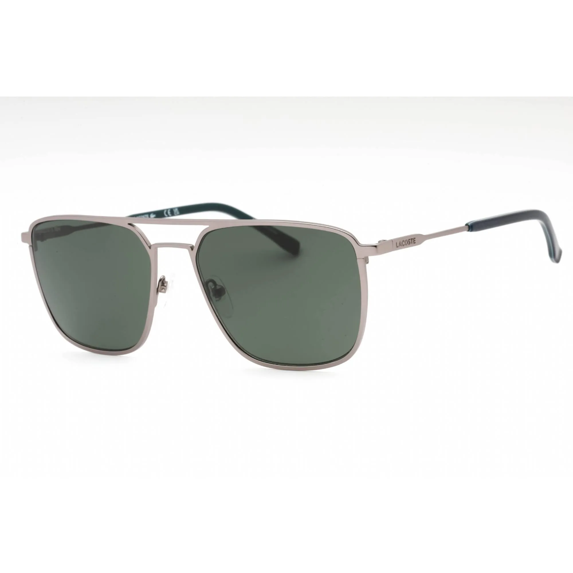 Lacoste Men's Sunglasses - Matte Grey Metal Square Full Rim 57mm Frame | L194S 035