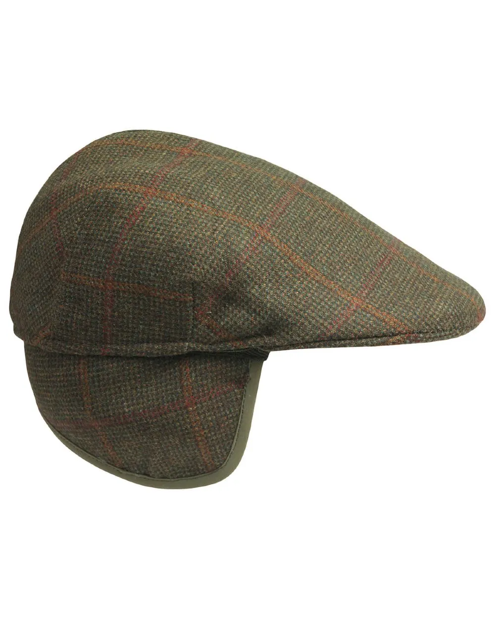 Laksen Hastings Ghillies Tweed Flat Cap with Earwarmers