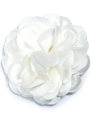 Large Lapel Flower in Ivory