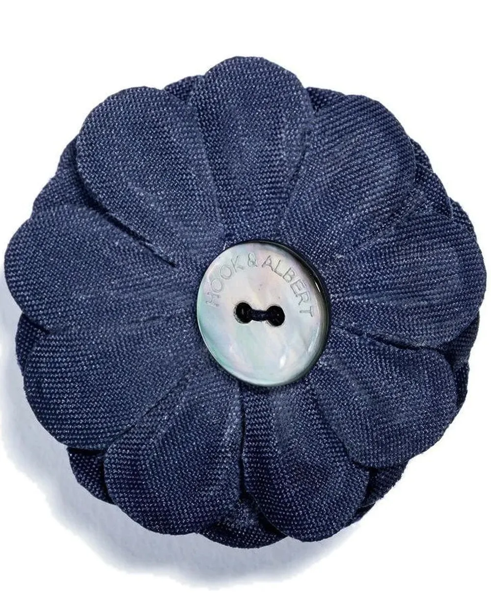 Large Lapel Flower in Navy
