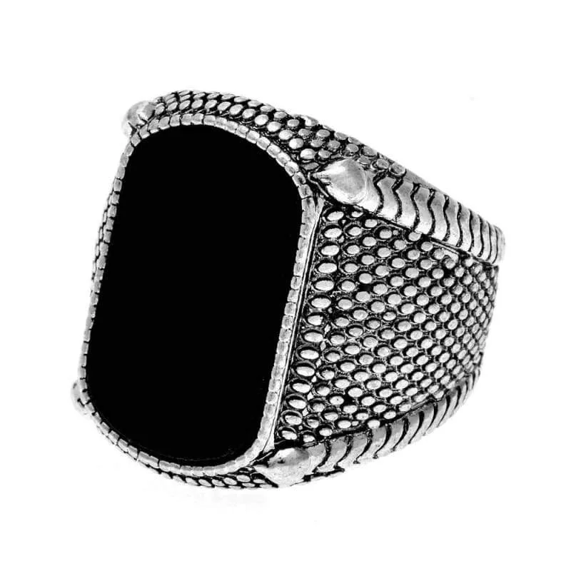 Large Vintage Style Silver Statement Ring