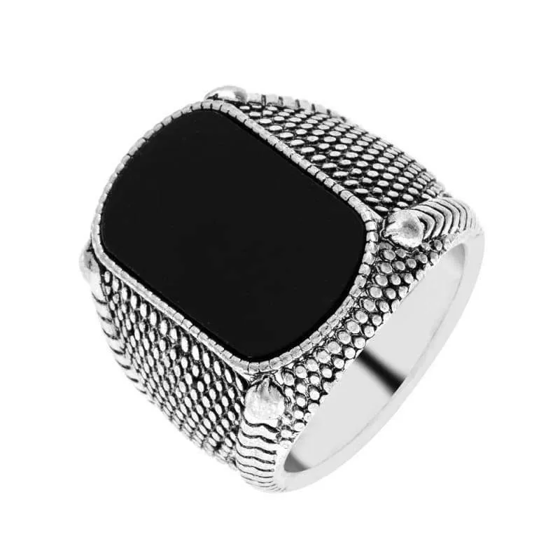 Large Vintage Style Silver Statement Ring