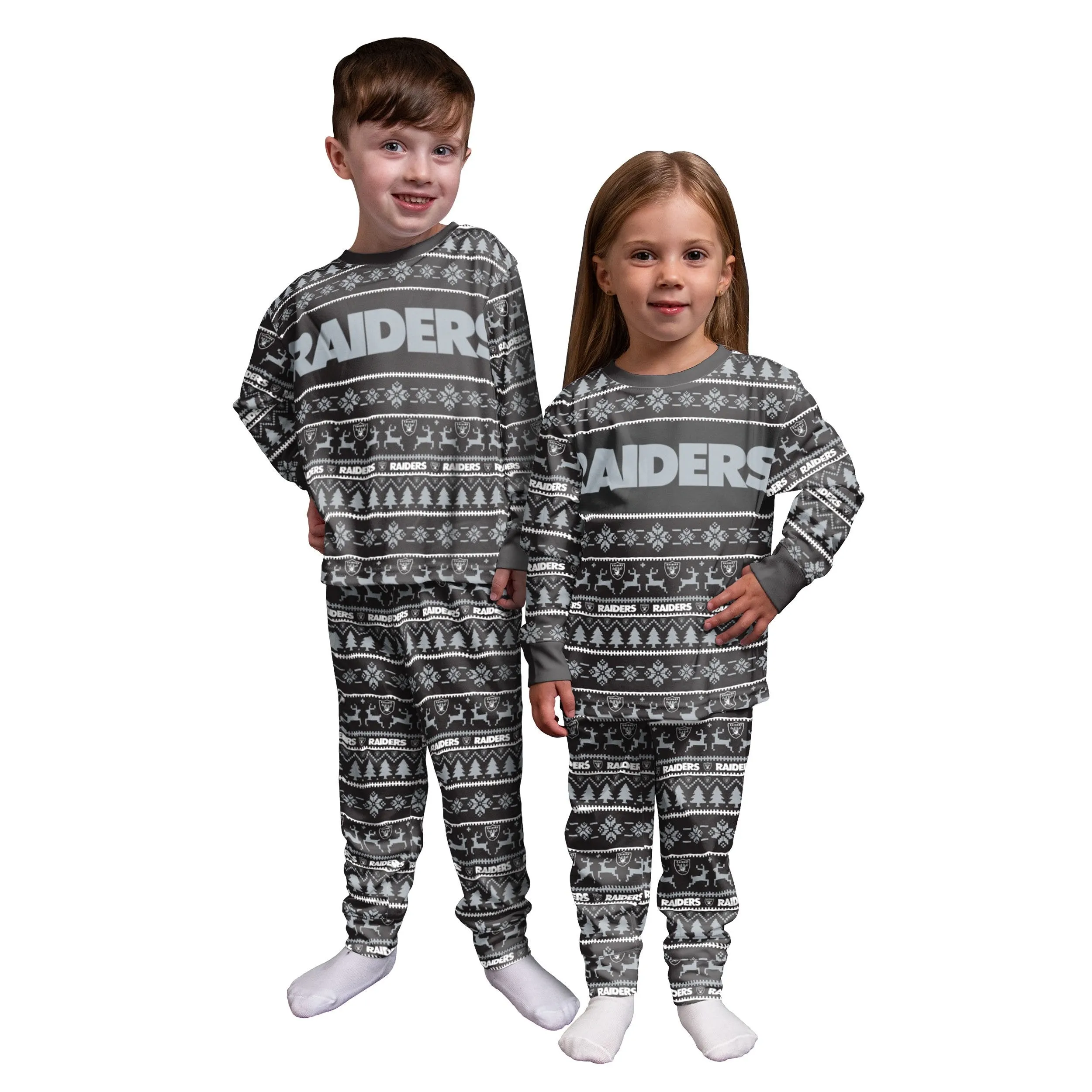 Las Vegas Raiders NFL Family Holiday Pajamas