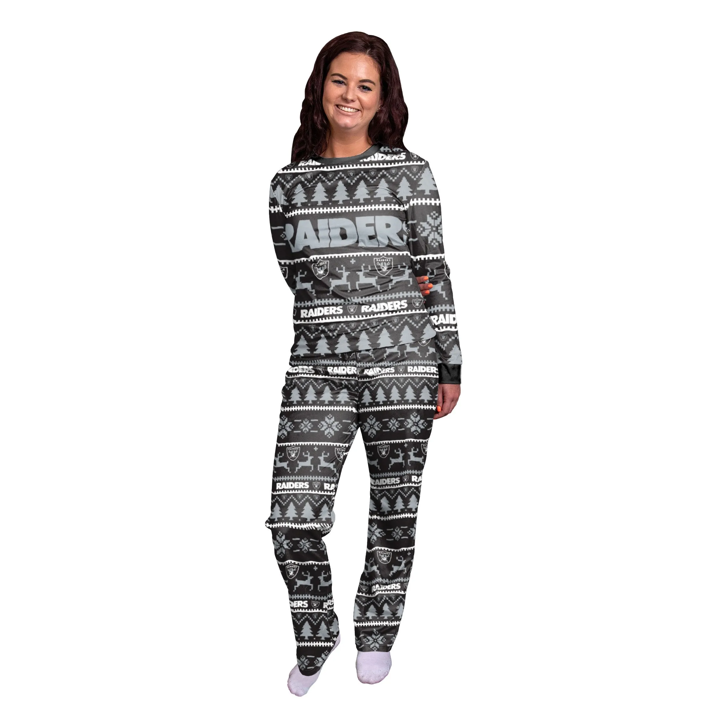 Las Vegas Raiders NFL Family Holiday Pajamas