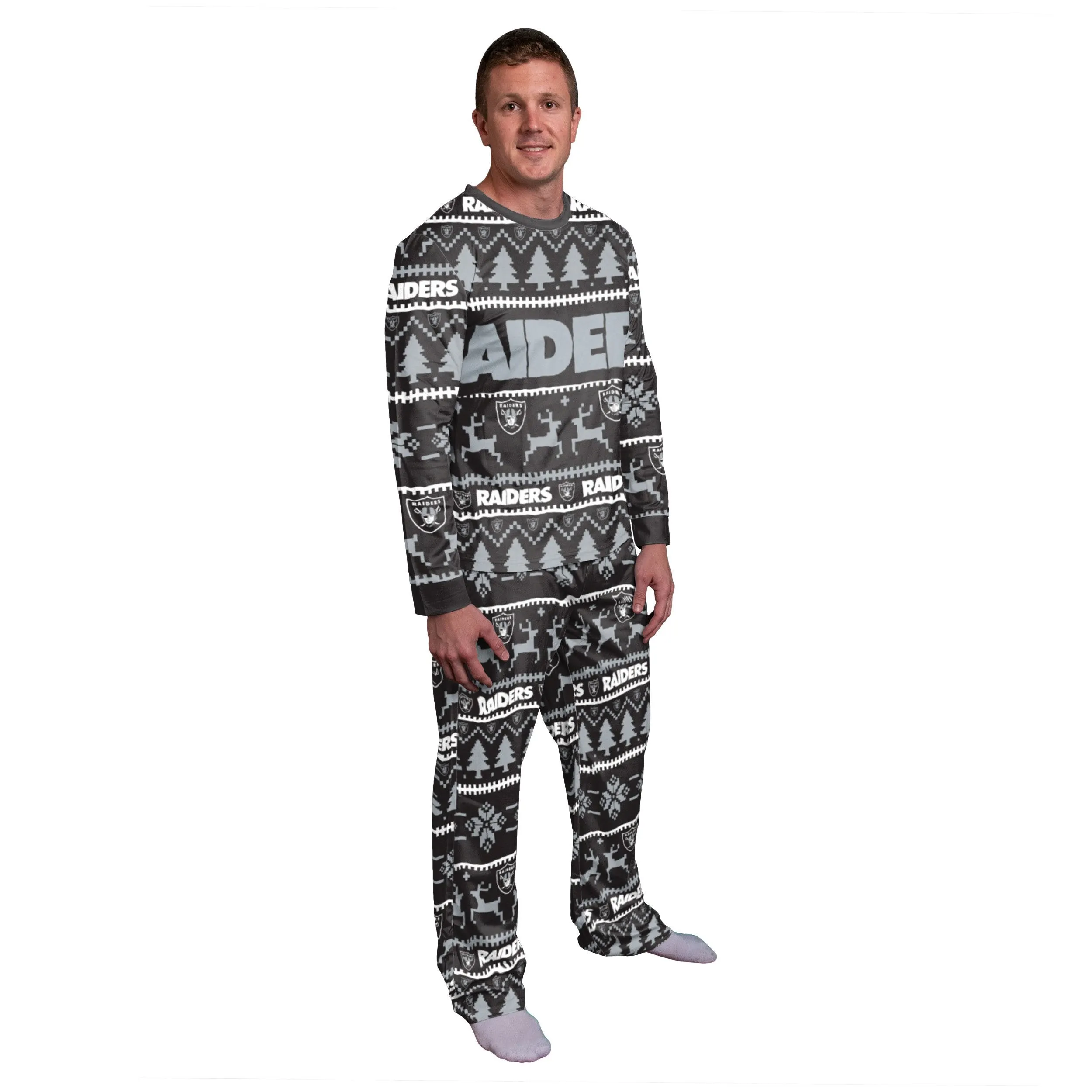 Las Vegas Raiders NFL Family Holiday Pajamas