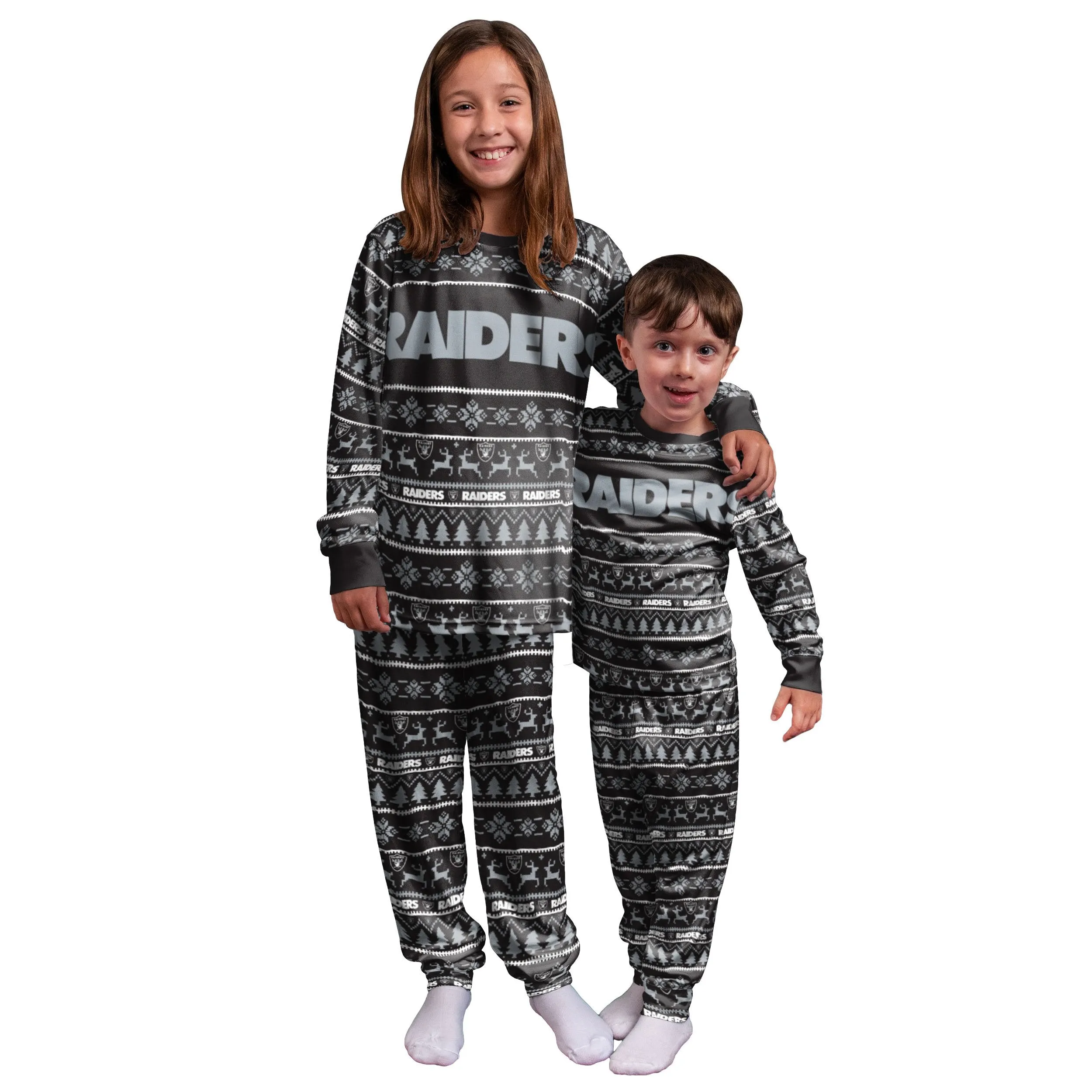 Las Vegas Raiders NFL Family Holiday Pajamas