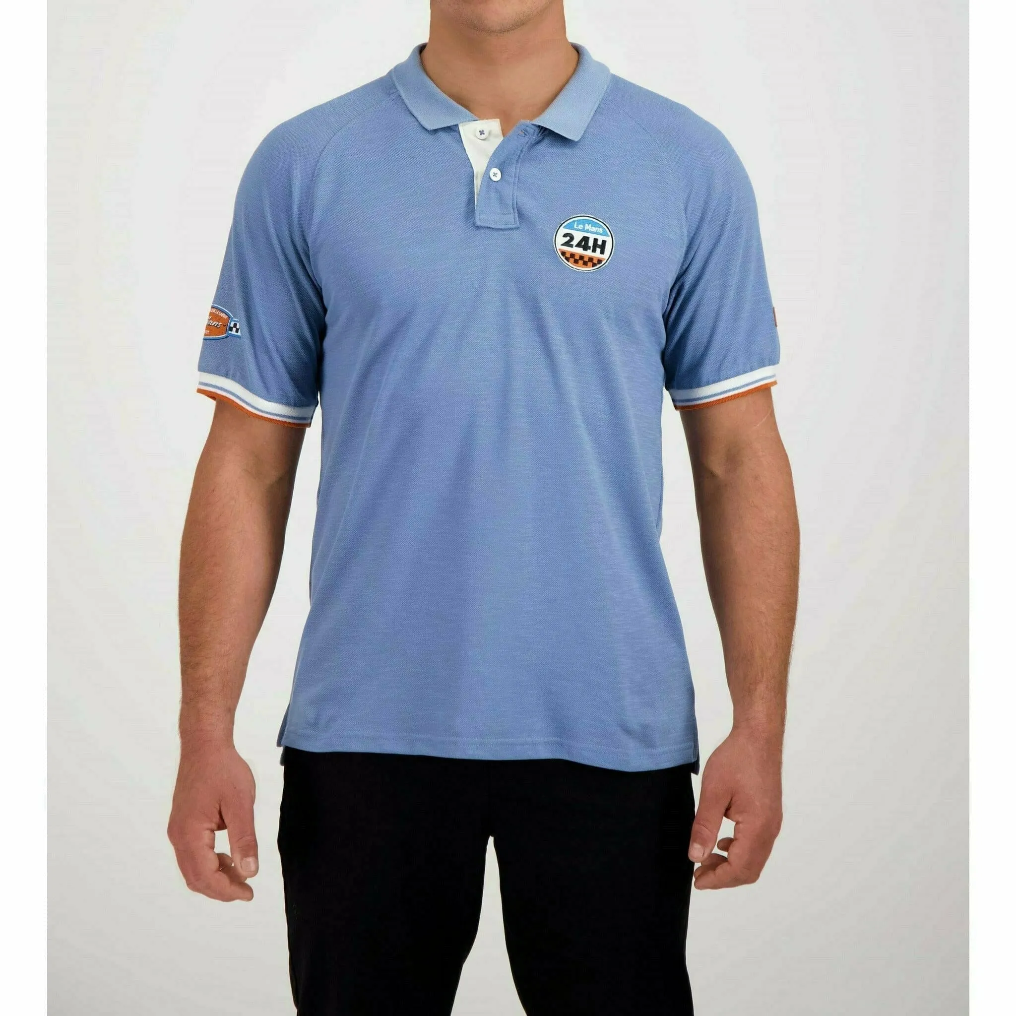 Le Mans 24 Hours Men's Legende Raglan Polo - Cream/Blue