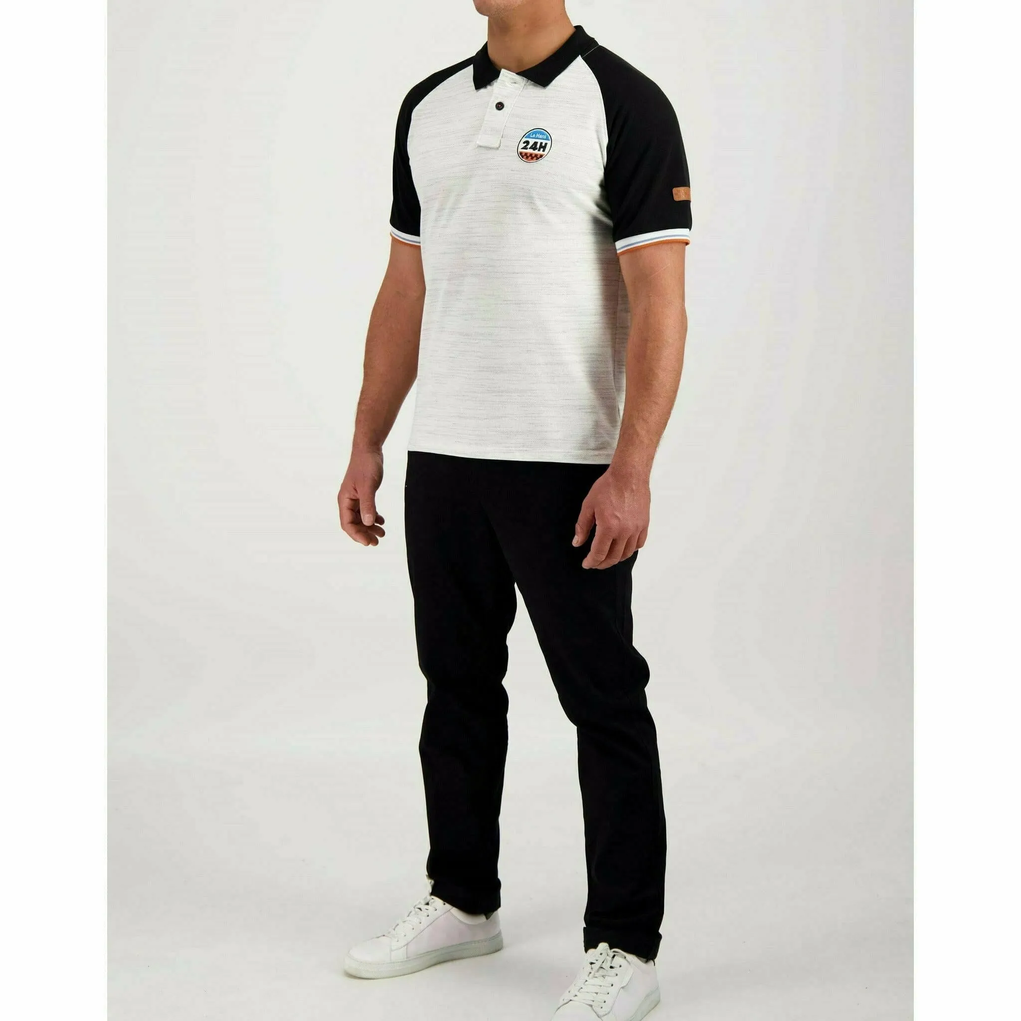 Le Mans 24 Hours Men's Legende Raglan Polo - Cream/Blue