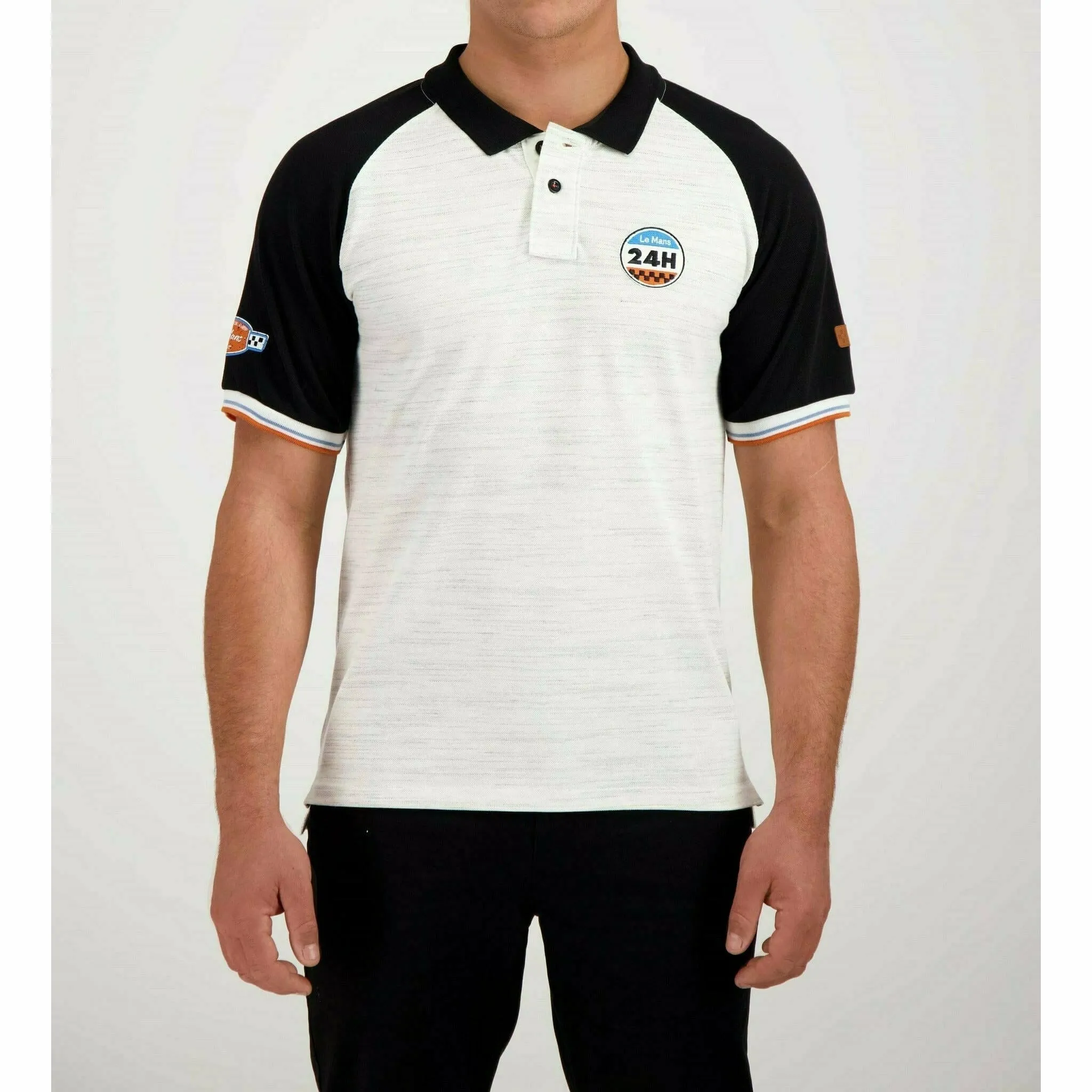 Le Mans 24 Hours Men's Legende Raglan Polo - Cream/Blue