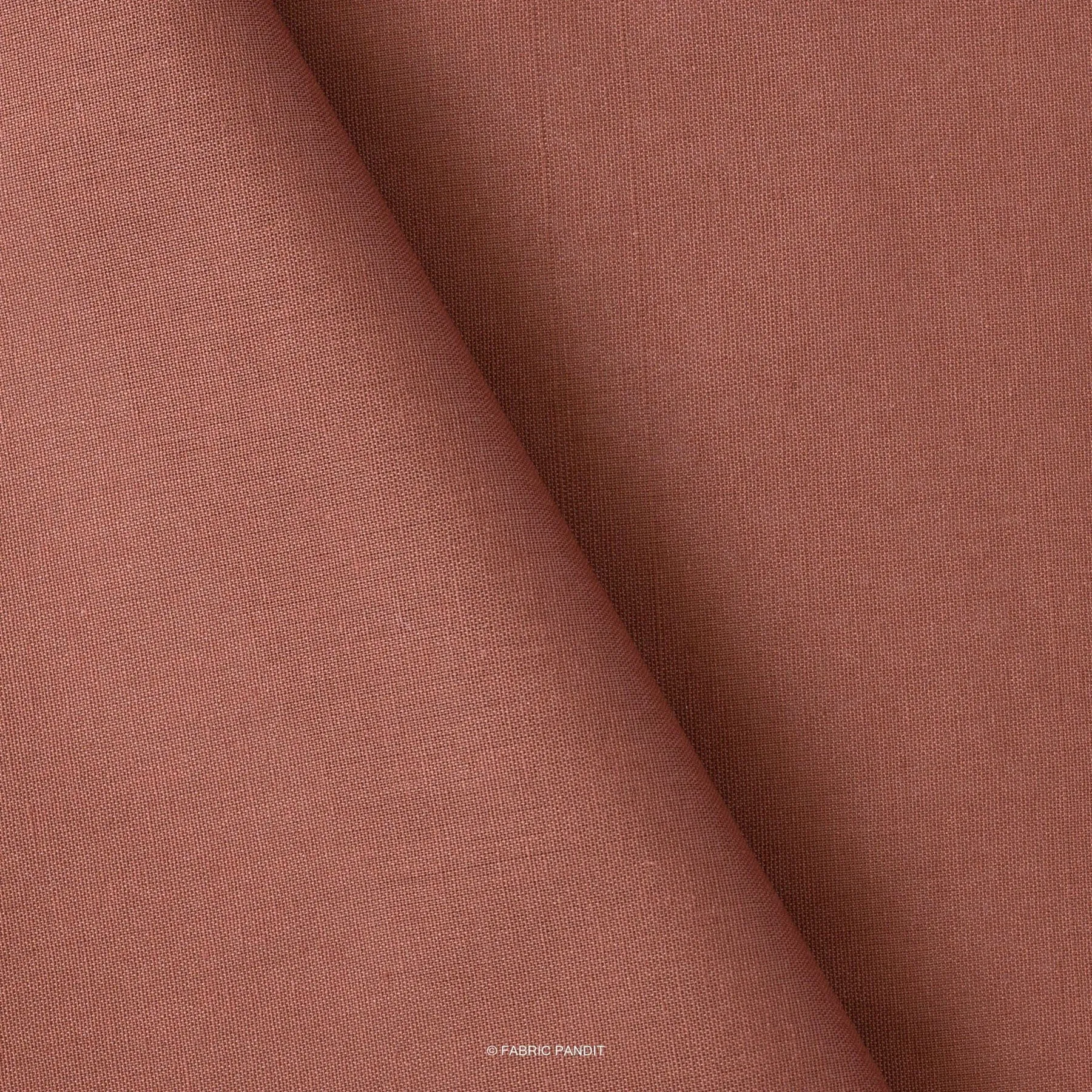 Leather Color Pure Cotton Linen Fabric (Width 42 Inches)