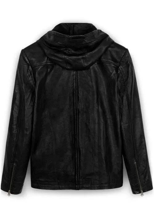 Leather Hood Jacket