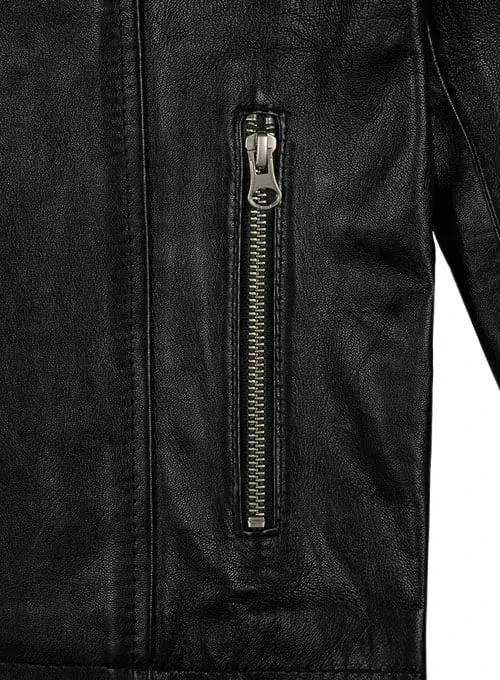 Leather Hood Jacket