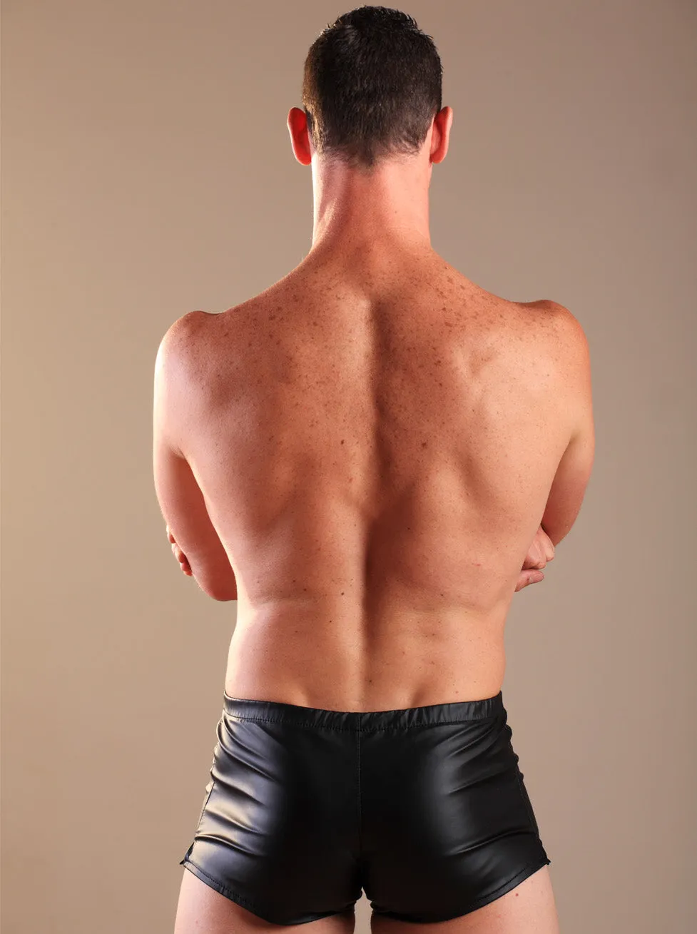 Leatherette Men's Shorts