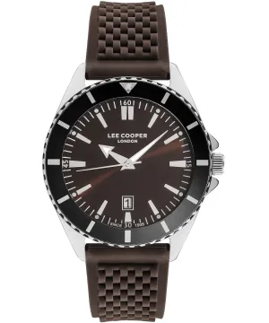 Lee Cooper  Men's Analog Watch, Brown Dial, Brown Rubber Strap, LC07361.377