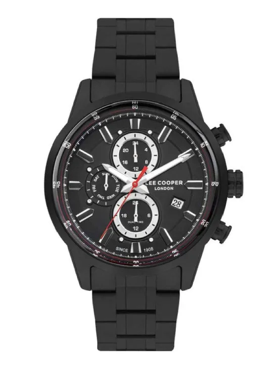 Lee Cooper Men's Watch Analog, Black Dial Black Stainless Steel Band, LC07836.650