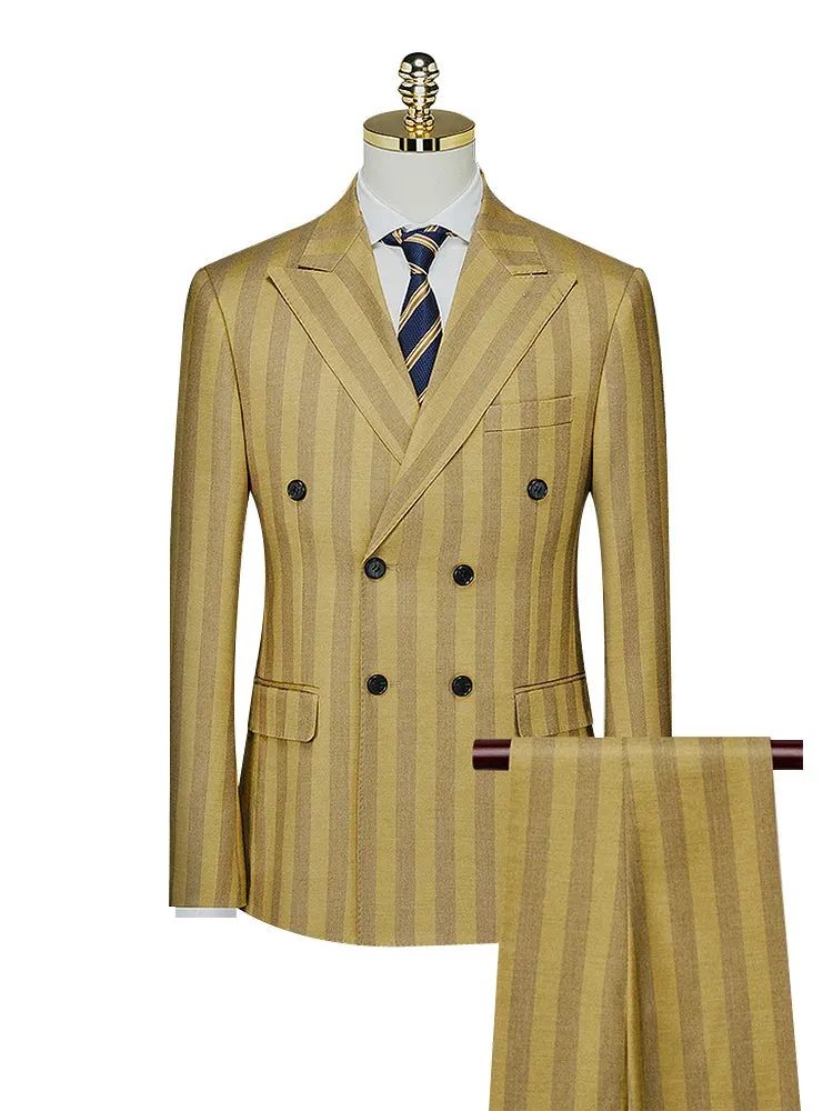Leisure Stripes Double Breasted Suit
