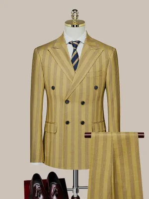 Leisure Stripes Double Breasted Suit